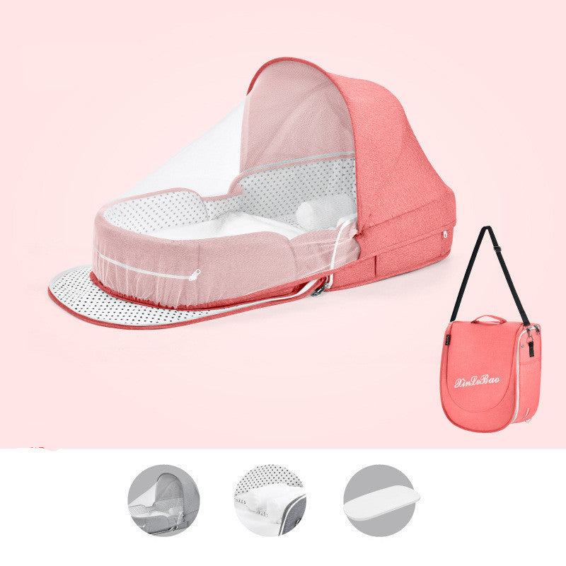 Baby Crib Multifunctional Folding Protection Mosquito Net Infant Camping Bed Travel Cot - One Red Hill